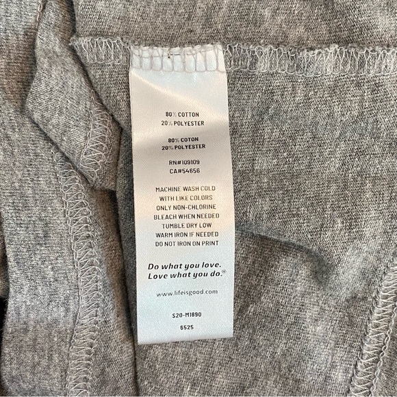 Life Is Good Grey Tape Measure Crusher Tee - Picture 7 of 7